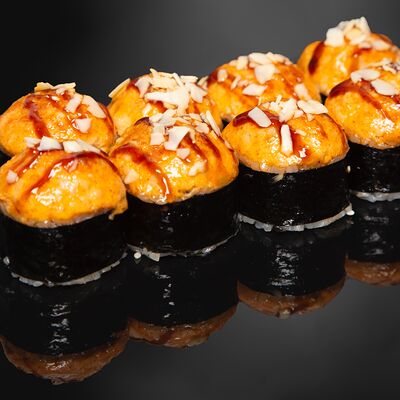 Запеченный ролл изуми-гриль (Имбирь, васаби, соевый соус не входят) в Я буду по цене 375 ₽