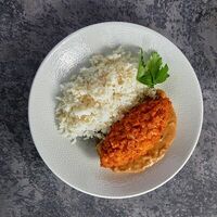 Пожарская котлета с рисом басмати в Red Machine