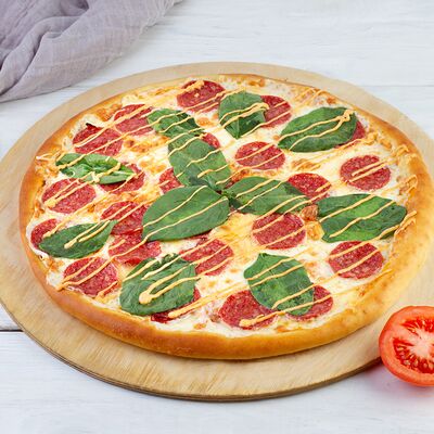 Пицца Халяльная в Пекарня Кулинария Пиццерия ОБОЖАЮТВСЕ! по цене 999 ₽