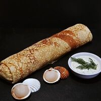 Шаурма в блине с морскими гребешками в Блин да денёр