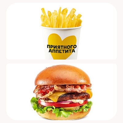 Базовое комбо 3 в Франклинс Бургер по цене 678 ₽