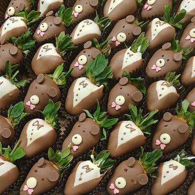 Клубника в шоколаде Любящий Мишка в Мир клубники в шоколаде по цене 9000 ₽