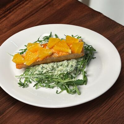 Лосось на гриле с ризотто из шпинатав PAPPONE по цене 1670 ₽