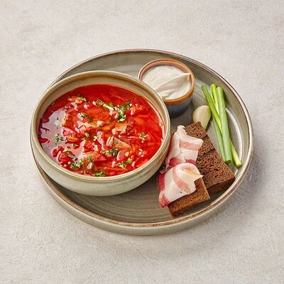 Борщ с говядиной и салом в Пеперончино по цене 498 ₽