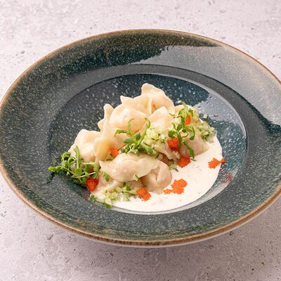 Пельмени с креветкой в Тестория по цене 500 ₽