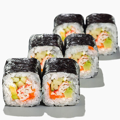 Маки ролл калифорния в Вкус и лосось по цене 380 ₽