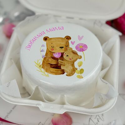 Бенто-торт Любимая мама! с медвежатами в Tort4u по цене 1590 ₽
