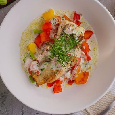 Судак с соте из перцев в Марсала по цене 800 ₽