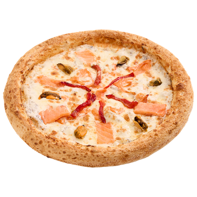 Пицца с лососем и печеным перцем 35 см в Суши-Маркет по цене 1349 ₽