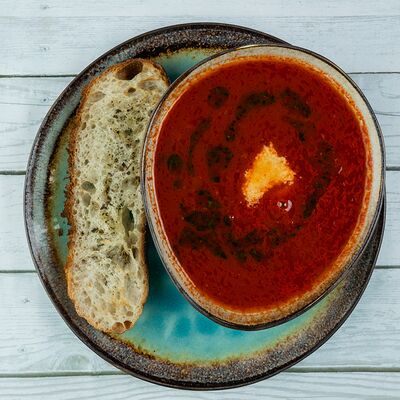 Суп с креветками и кальмарами в Хорошие руки Рыба по цене 930 ₽