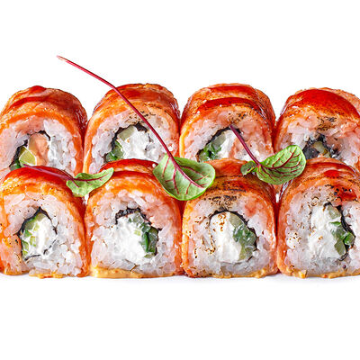 Ролл Филадельфия с опаленным лососем 250гр New в Sunrise по цене 688 ₽