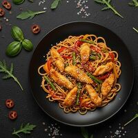 Wok рис с курицей в ОЛИО пицца и суши