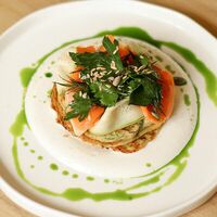 Кабачковые оладьи с лососемв Ptitim