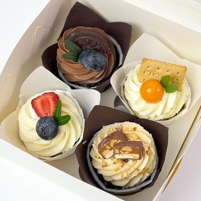 Капкейки набор 4 шт. в Tortterry по цене 1260 ₽