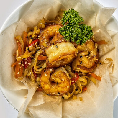 Вок Креветки в Азиатском соусе в Яем по цене 320 ₽