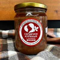 Сердечки куриные в соусе в Пельменная