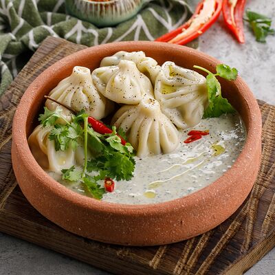 Мини-хинкали с сыром в чесночном соусе в ЛарисуВаннуХочу по цене 490