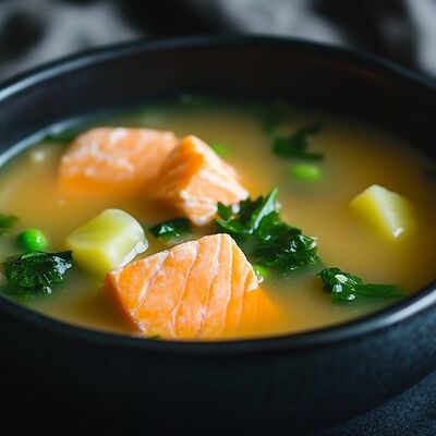 Мисо с лососем в Морераков по цене 430 ₽