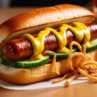 Датский с говядиной в ВКУСНАЯ ТОЧКА 24 ЧАСА по цене 350 ₽