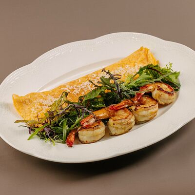 Французский омлет с креветками в Кими по цене 650 ₽