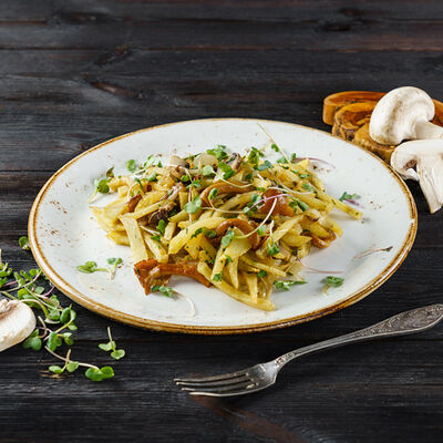 Картофель жареный с грибами в ИТЛЕ Стейк-кафе Halal по цене 220