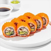 Ролл Калифорния с угрем в икре в SeabasSushi