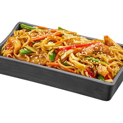 Лапша яичная с двойной курицей под соусом терияки в Суши Мастер по цене 299