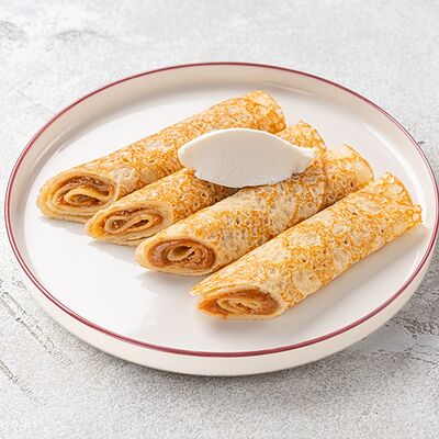 Блины с вареной сгущенкой в Шоколадница по цене 390 ₽