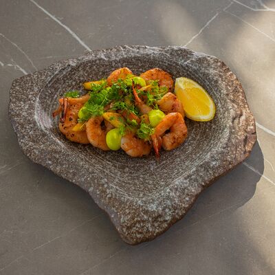 Креветки с жареным манго и сливочным васаби в Байкал по цене 1520 ₽