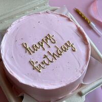 Бенто-торт С днем рождения розовый в The.cakes_spb