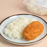 Котлета по-киевски с рисом и соусом в Хлебник