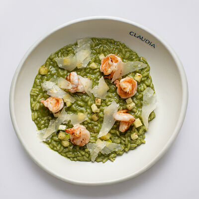 Ризотто, креветки, цукини в Claudia по цене 1320 ₽