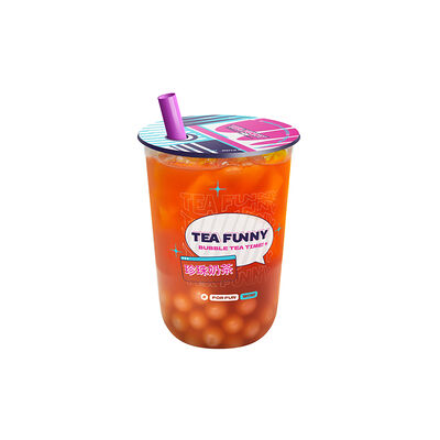 S Вишня-Йогурт (черный) с кусочками манго в Tea funny Bubble tea по цене 349 ₽