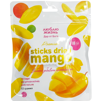 Манго высушенный Sticks dried mango Люблю Жизнь 53 г в Вьетнамская кухня CYCLO по цене 250 ₽