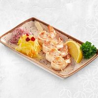 Шашлычок из тигровой креветки в Река Море