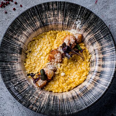 Ризотто с гребешком и креветками в Edateca Едатека по цене 790 ₽