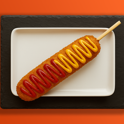 Корн-дог (начинка: сыр) в Лапша и Утки по цене 520 ₽