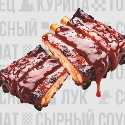 Рёбра фирменные BBQ в VЛAVAШЕ по цене 790 ₽