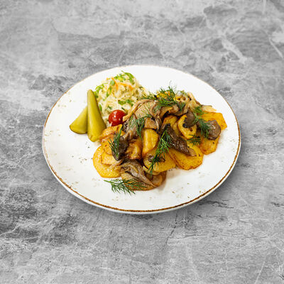 Постный Картофель жареный с грибами в Ив.Дурдинъ по цене 740