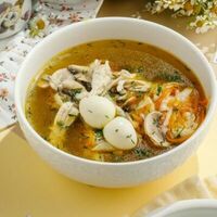 Домашний суп-лапша с цыпленком и грибами в ЛарисуВаннуХочу