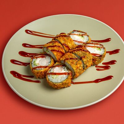 Ролл Спайси Эби темпура в SushiMe по цене 639 ₽