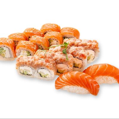 Сет Много лосося - Царство нежного лосося в ДКВКУС по цене 1889 ₽