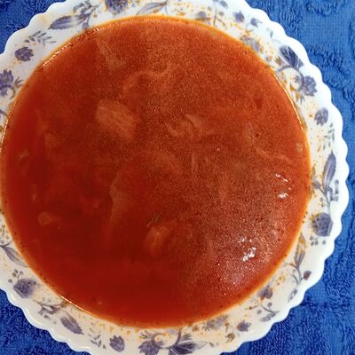 Борщ с говядинойв Домашняя кухня у Ирмы по цене 270 ₽