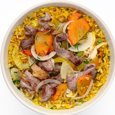 Wok Рис с говядиной и овощами №1 в Пиццерия «Зелень» по цене 450 ₽