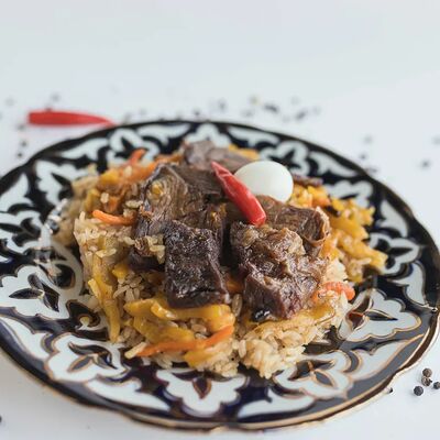 Узбекский плов в Регистан Шаурма по цене 385 ₽