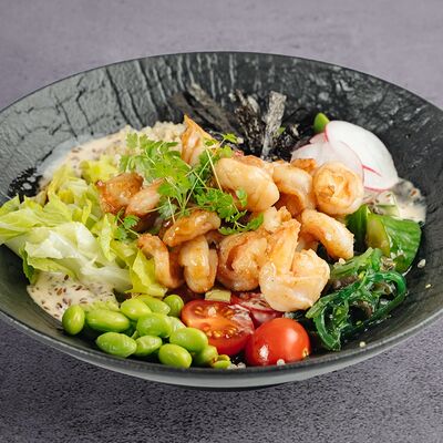 Поке с креветками и рисом в В угли по цене 710 ₽