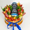 Оригинальный колбасный торт с безалкогольным пивом для настоящего мужчины номер 1 в Дарите красиво по цене 4398