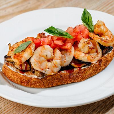 Брускетта с креветками в Москва по цене 640 ₽