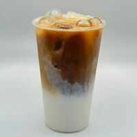 Латте с банановым сиропом (холодное) в КРАШ Bubble Tea