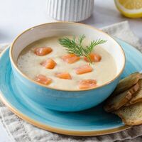 Крем-суп сырный с лососем в Моя Италия